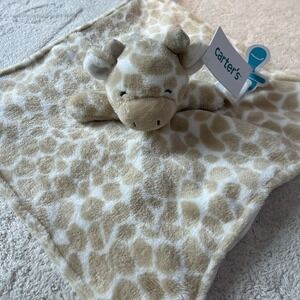 NEW Carter's Giraffe Security Blanket Plush Lovey Snuggler Pacifier‎ Holder